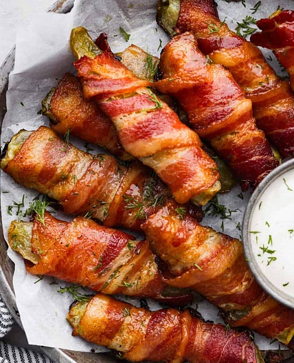 Bacon Wrapped Pickles