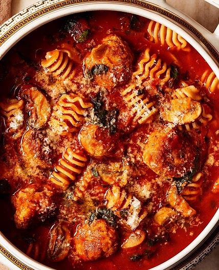 Meatball Soup with Pasta