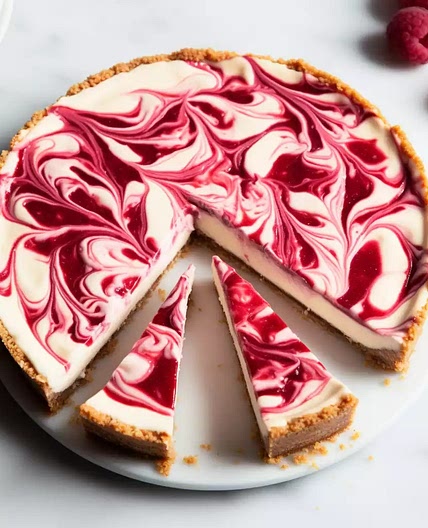 Raspberry Swirl Cheesecake