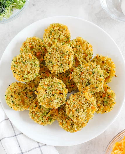 Instant Pot Cheesy Quinoa Broccoli Bites