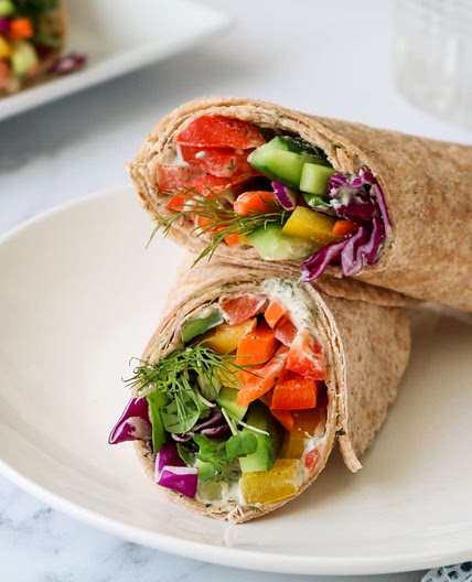 Rainbow Veggie Wraps
