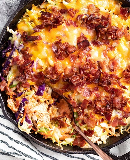Keto BBQ Chicken Casserole