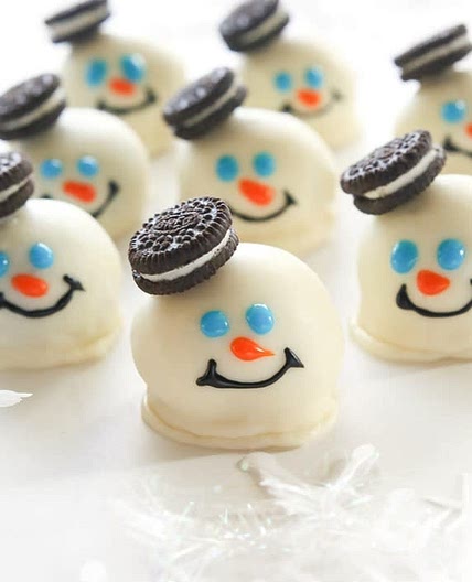 Melted Snowmen Oreo Balls
