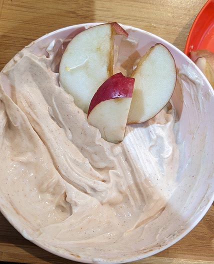 Peanut butter yogurt dip