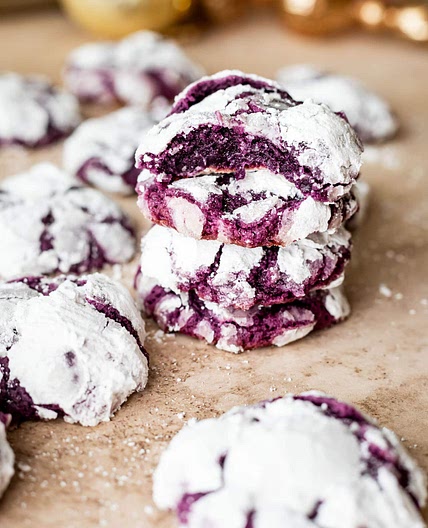 Ube Crinkle Cookies