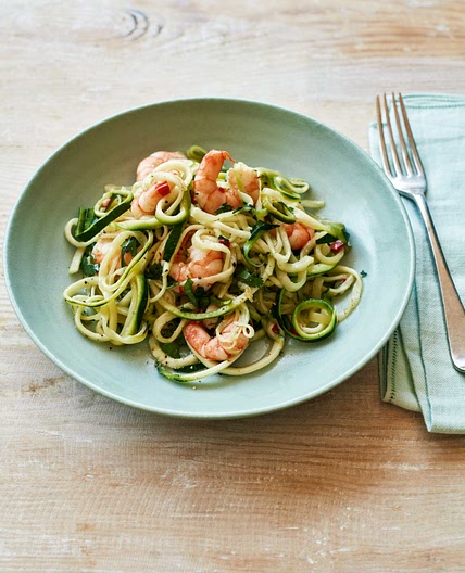 Mary Berry’s Tiger Prawn and Coriander Courgetti