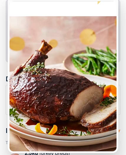 Brined and glazed turkey breast.