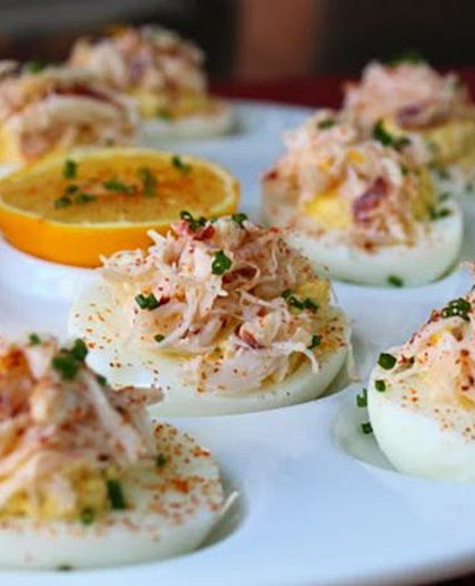 Crab-Stuffed Deviled Eggs