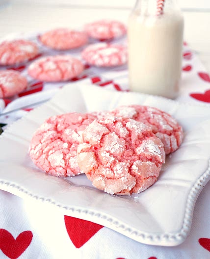 Strawberry Cake Mix Cookies