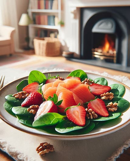 Urolithin-Rich Salmon Salad