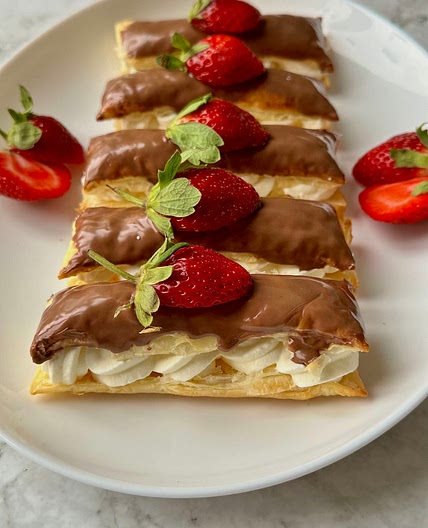 Quick 5 Ingredient Chocolate Cream Puffs 