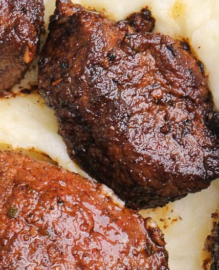 Garlic Butter Steak Bites with Parmesan Cream Sauce