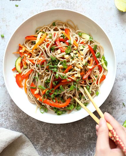 Soba Noodle Salad with Vegetables and Sesame Dressing