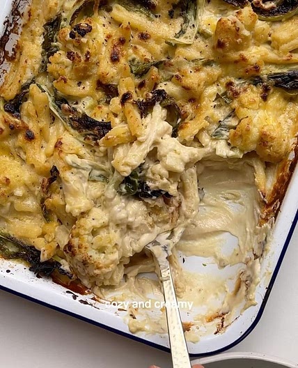 Creamy Cauliflower Pasta Bake