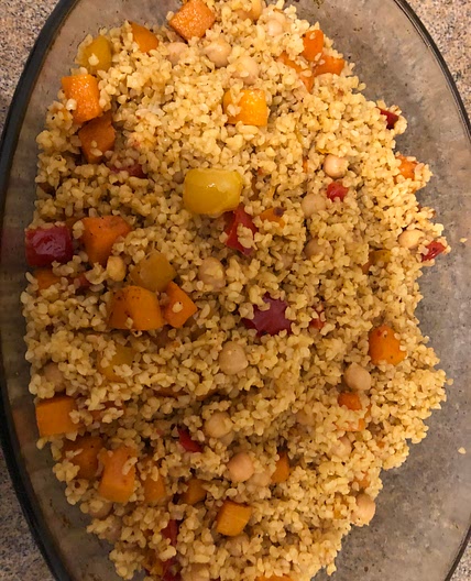 Bulgar Wheat Salad with Butternut, Red Pepper and Chickpeas