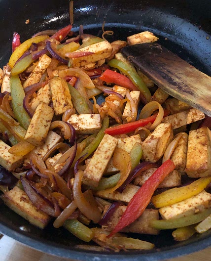 Tofu fajitas