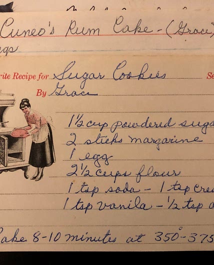 Great grandma Grace’s sugar cookie recipe 