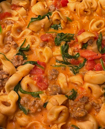 Sausage and Spinach Tortellini