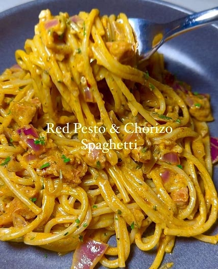 Red Pesto & Chorizo Spaghetti