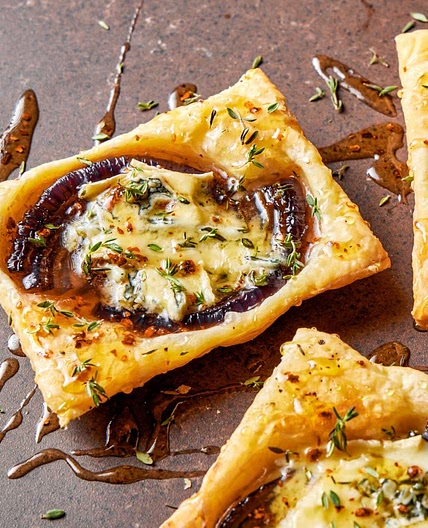 Cambozola Tarts w/ Hot Honey
