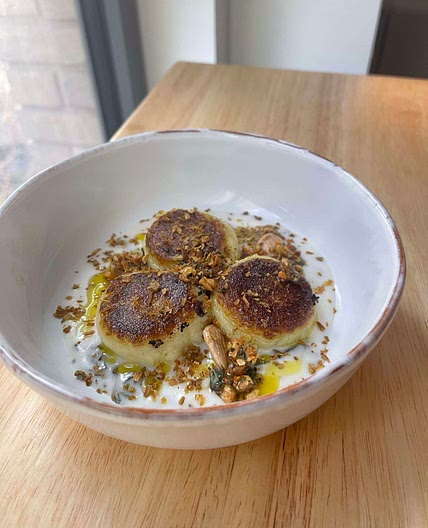 Potato patties in Laban Sauce