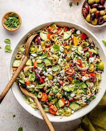 Herby Olive Italian Orzo Salad