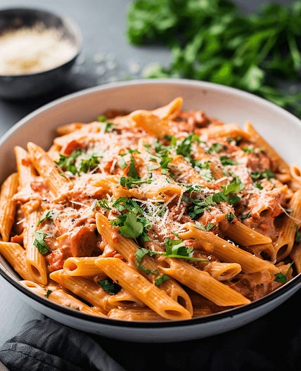 Spicy Tomato and Pancetta Penne Vodka