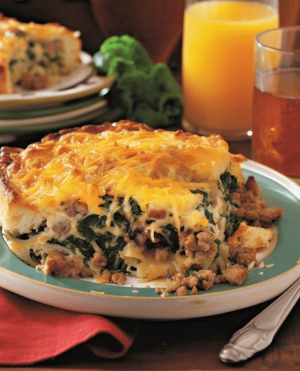 Savory Sausage and Spinach Breakfast Casserole