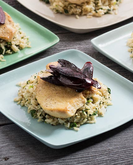 Seared Chicken with Brown Rice & Glazed Carrots