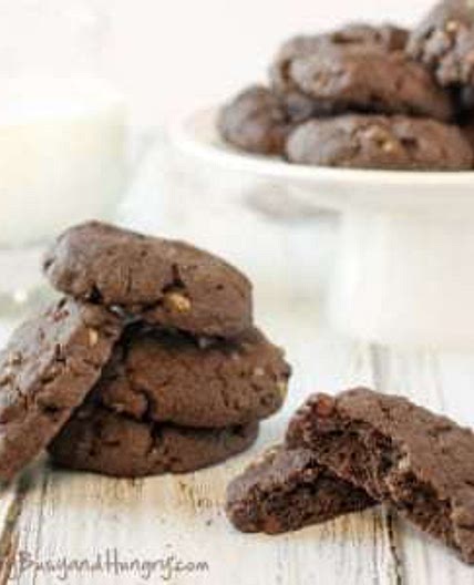 Double Chocolate Crunch Cookies