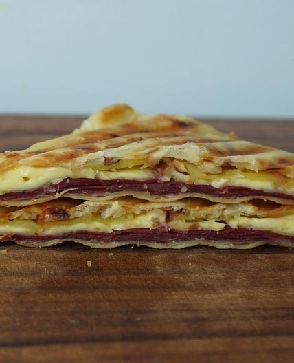 Puff pastry Camembert sandwich