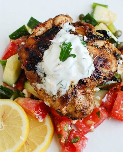 Greek Marinated Chicken with Tzatziki Sauce