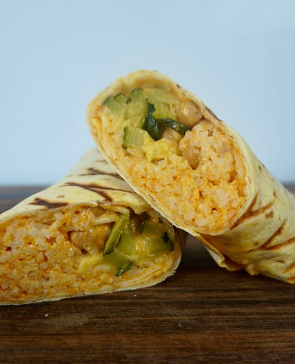 Chickpea curry burrito