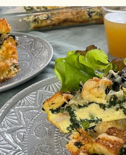 SPINACH AND FONTINA CASSEROLE