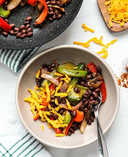One-Pan Spicy Black Bean & Veggie Fajitas