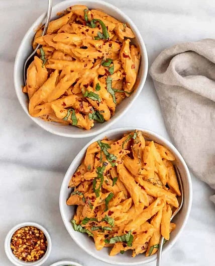 Creamy Vegan Tomato Basil Pasta