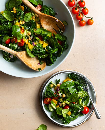 15-Minute Everyday Kale & Spinach Side Salad
