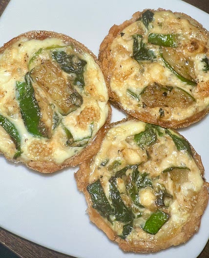 Spinach Zucchini Feta Egg-white Quiche
