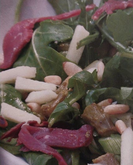 Salade de roquette, endives et magret