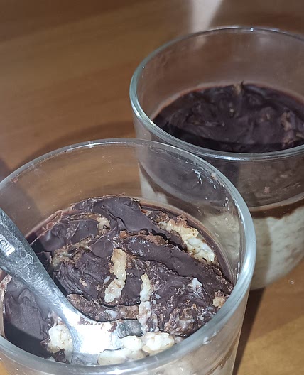 Porridge con tavoletta di cioccolato fondente