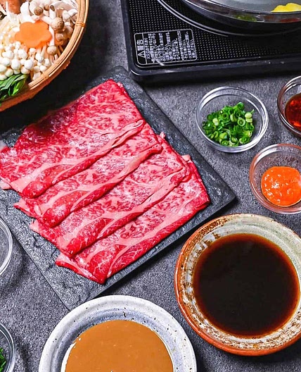 Japanese Shabu Shabu with homemade sauce