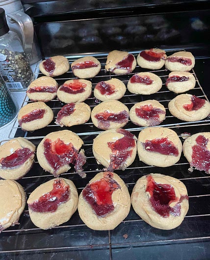Peanut butter and jelly cookies
