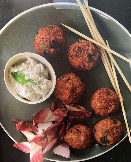 Boulettes de Dinde,  à l’Aubergine et au Yaourt
