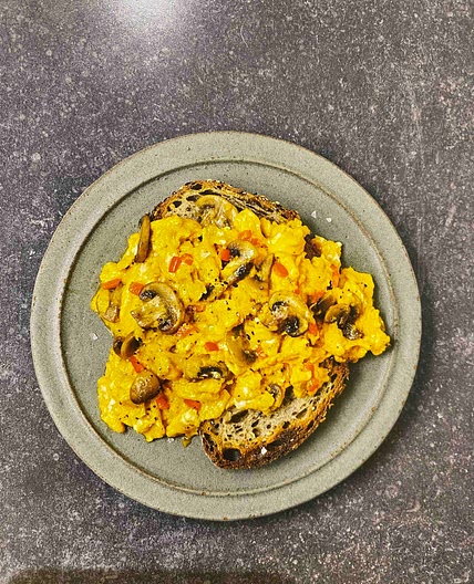 Scrambled Eggs with Mushrooms