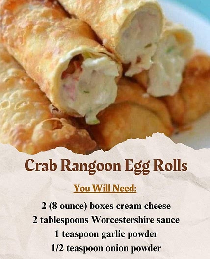 Crab Rangoon Egg Rolls