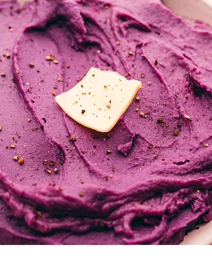 Mashed Purple Sweet Potatoes