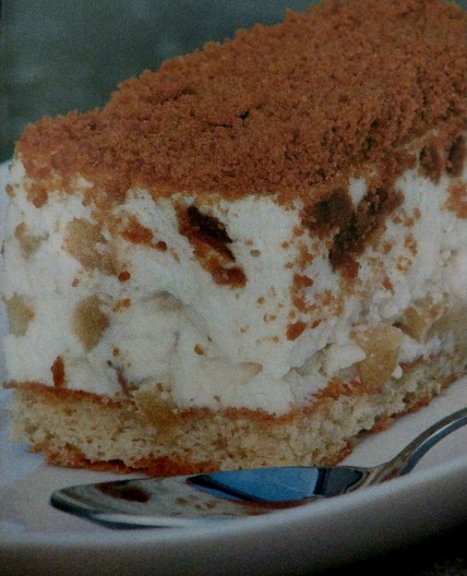 Cheesecake aux pommes et spéculoos