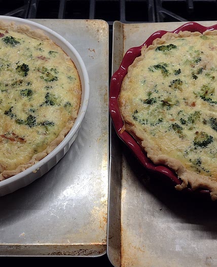 Cheesy Broccoli and Ham Quiche