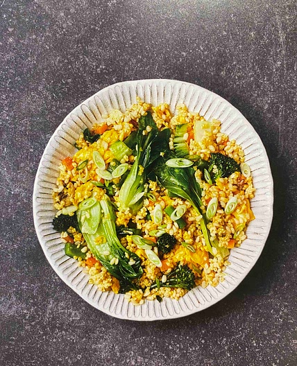 Fried Rice with Eggs and Vegetables