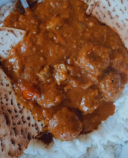 Easy Tikka Marsala Turkey Meatballs & Rice